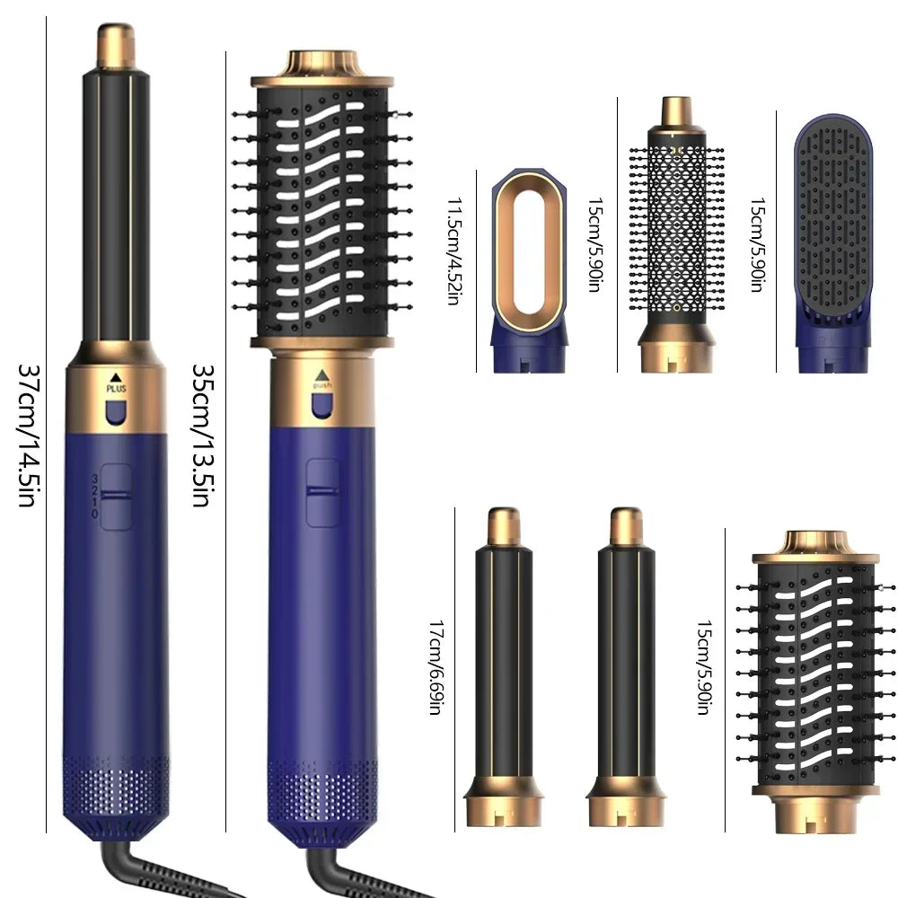6-in-1 Haartrocknerbürste Heißkamm-Set Professioneller Lockenstab Haarglätter Styling-Tool Luft-Styling Haartrockner Haushaltsgerät