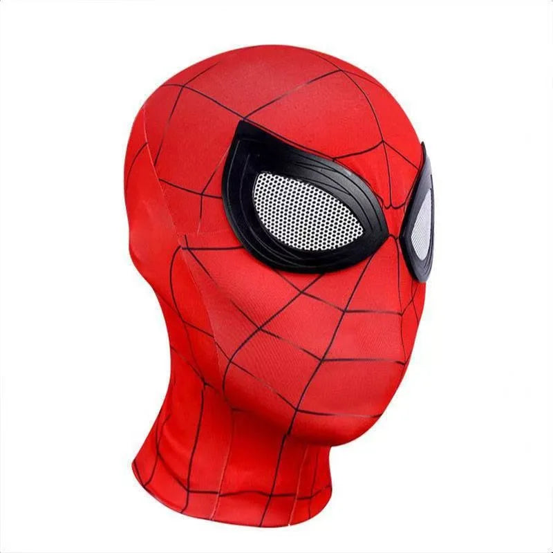 Spidey Full Head Mask for Adults Kids Miles Style Cosplay Costume Halloween Party Fun Gift with Breathable Mesh Eye Covers
