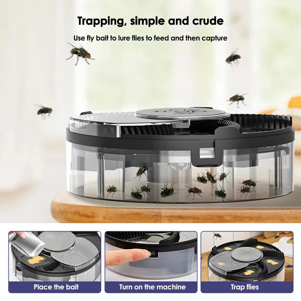 Electric Fly Trap USB plug-in Automatic Flycatcher Indoor Outdoor Safety Insect Catching Tool Quiet Home Kitchen Garden Flytrap