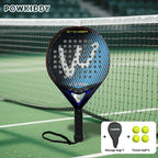 Padel-Schläger | Carbonfaser-Oberfläche | mit EVA Memory Flex Schaumkern | Leichte Padel-Tennisschläger | Padel-Schläger
