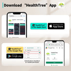 HealthTree Fingerspitzen-Pulsoximeter Blutsauerstoffsättigung SpO2 PI Oximetro De Dedo Pulsioximeter Oxymeter Bluetooth APP-Steuerung