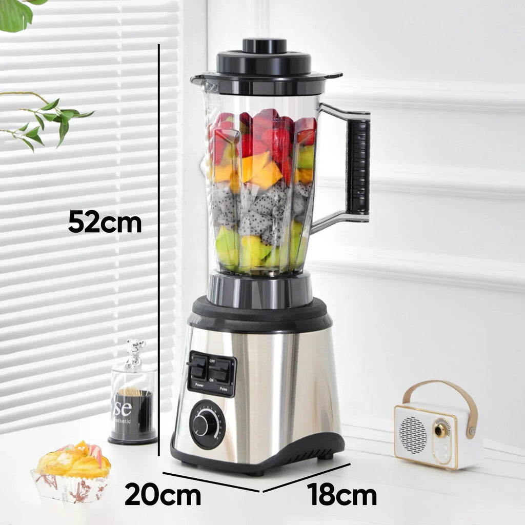3-in-1 Leistungsstarker Standmixer Entsafter Smoothie Maker 0.5/1.5/2.5L 3 Behälter Küchenmaschine Mixer für Eis Nüsse Obst