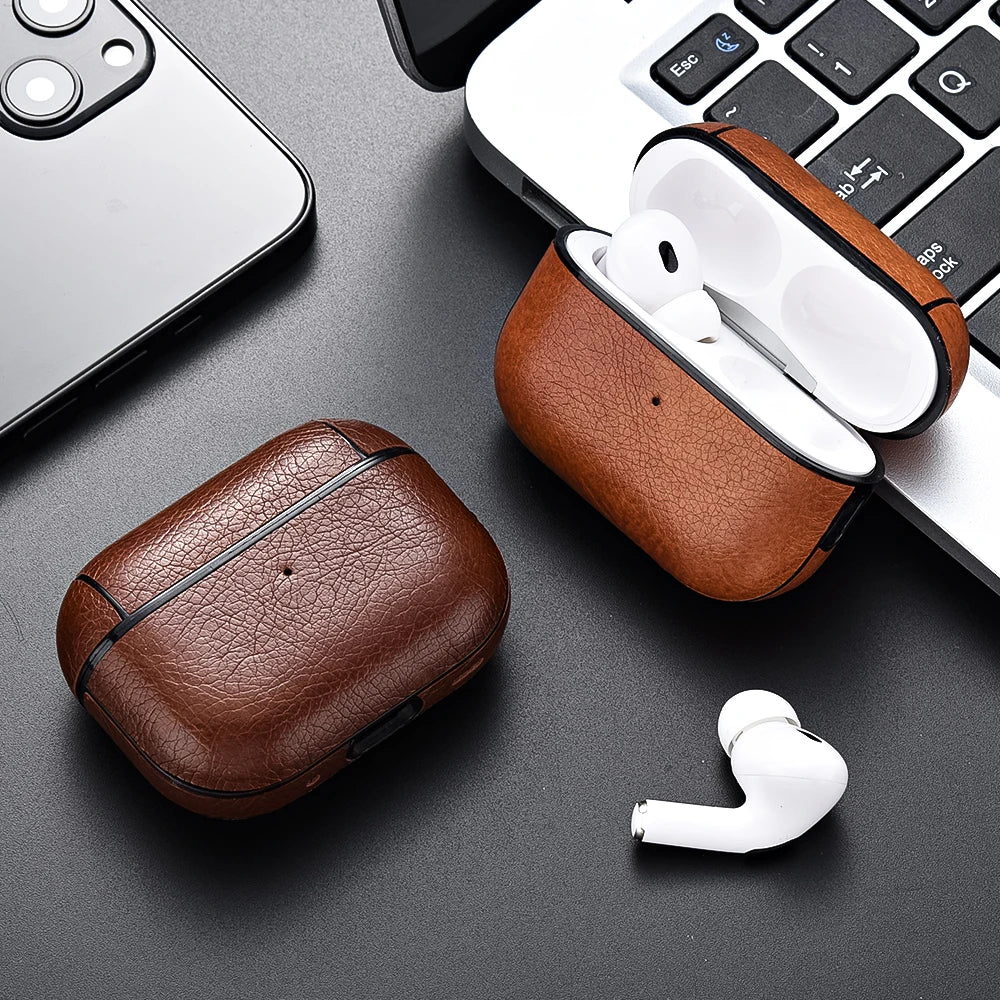 For Airpods Pro 3 Case Leather Business Earphone Case Headset Shell Headphone Cover For Apple AirPod 4 3 Pro 2nd Gen USB C Funda Hauptbild