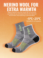 WRELS 1/2/3 Paar Merinowollsocken Wander-Laufsocken Atmungsaktiv Gepolstert Schweißableitend Warm Thermisch Kompressions-Wollsocken