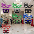 2er-Set, elegante schwarze Spitzen-Masken für Paare für Kostümpartys