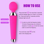 Leistungsstarke AV Vibratoren für Frauen USB-Lade Magic Wand Massagegerät Klitorisstimulator Wellness Erotik Sexspielzeug Masturbator Produkt
