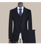 S-7XL Anzug Neu (Sakko + Weste + Hose) Koreanische Version der Slim-Fit-Arbeitskleidung Mode Business Herren Freizeit Hochzeits Gentleman-Anzug