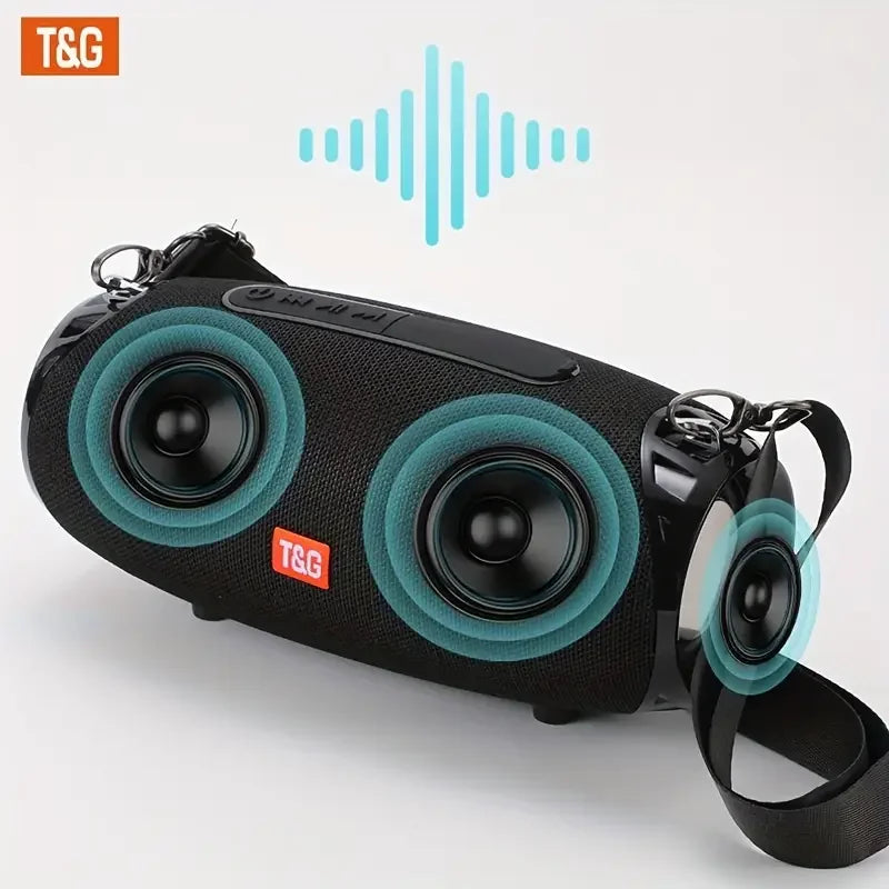 Tragbarer kabelloser Stereolautsprecher TG534 mit zwei Lautsprechern, TWS-Stereo-Freisprechfunktion/UKW/TF-Karte/U-Disk, Verbindung mit Mobiltelefon/Ta