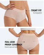 3 Stk./Set Menstruationshöschen Damen sehr starke Blutung Menstruationsunterwäsche High Waist Auslaufsicher Period Panties für Mädchen Set