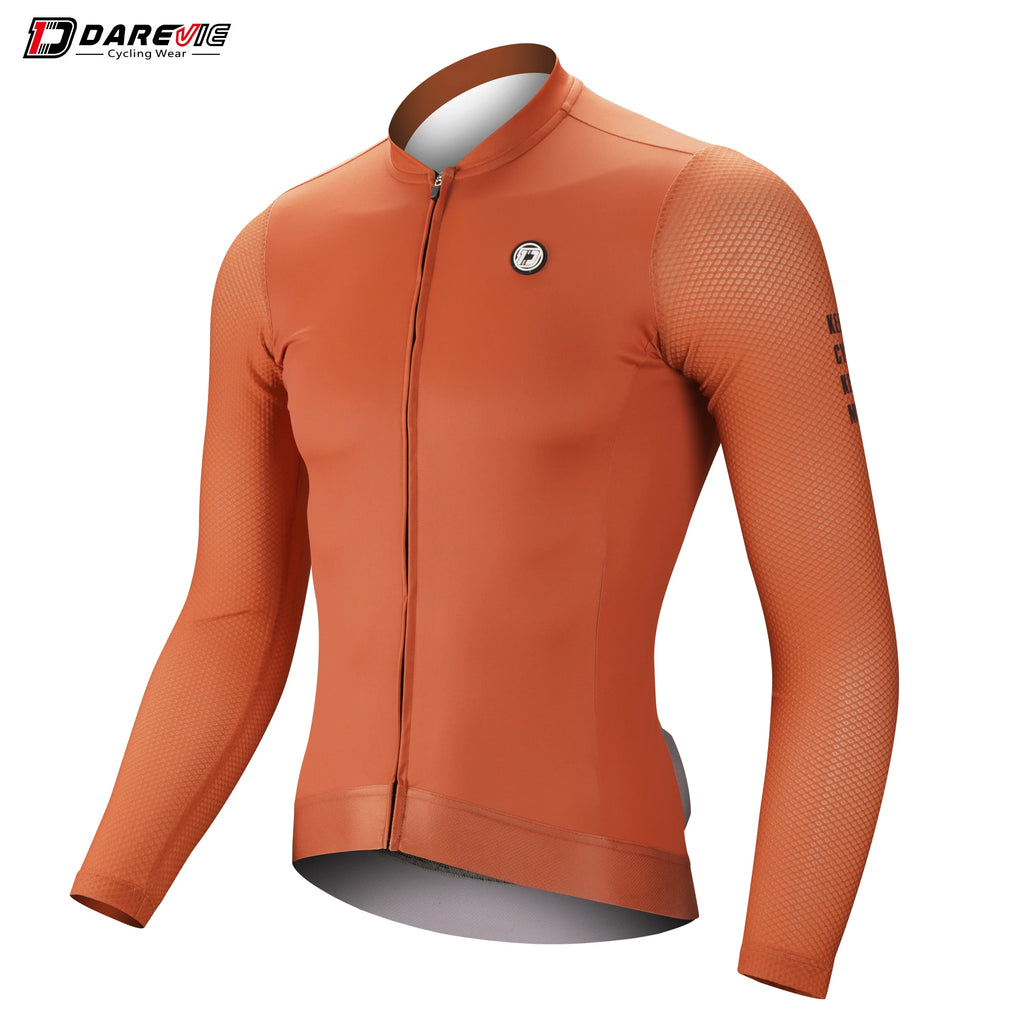 DAREVIE Radtrikot Kleine Größe SPF 50+ Trainingsniveau Herren Damen Langarm Radtrikot Atmungsaktives Herren Radtrikot