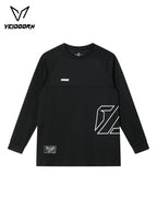 2025 Herren Quick Dry Workout T-Shirt Feuchtigkeitsableitendes Trainings-Top Gym Fitness Langarm Lauf-Basketball-Shirt Sportbekleidung
