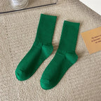 33 Farben Sommer Baumwolle Weiche Socken Fröhlich Bunte Damen Mid-Tube Strümpfe Modetrend Rot Grün Knöchelsocken Herbst Strumpfwaren