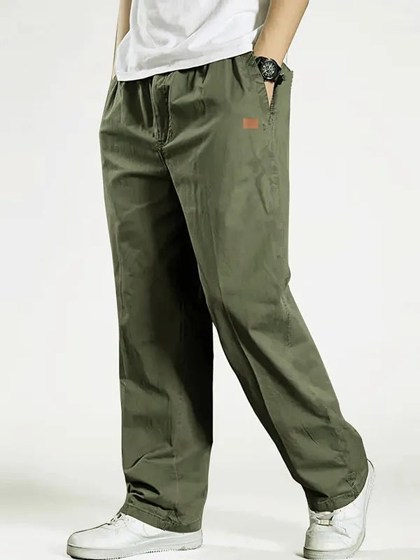2025 Herren Jogginghose Lässig Relaxed Fit Cargohose Kordelzug Sweathose Wanderhose Outdoor Twill Sporthose