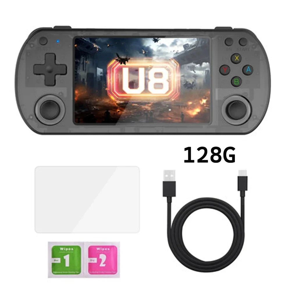U8 Retro Handheld Spielekonsole Linux System 4.0 Zoll IPS Bildschirm R35s Pro Tragbarer Taschen-Videospieler