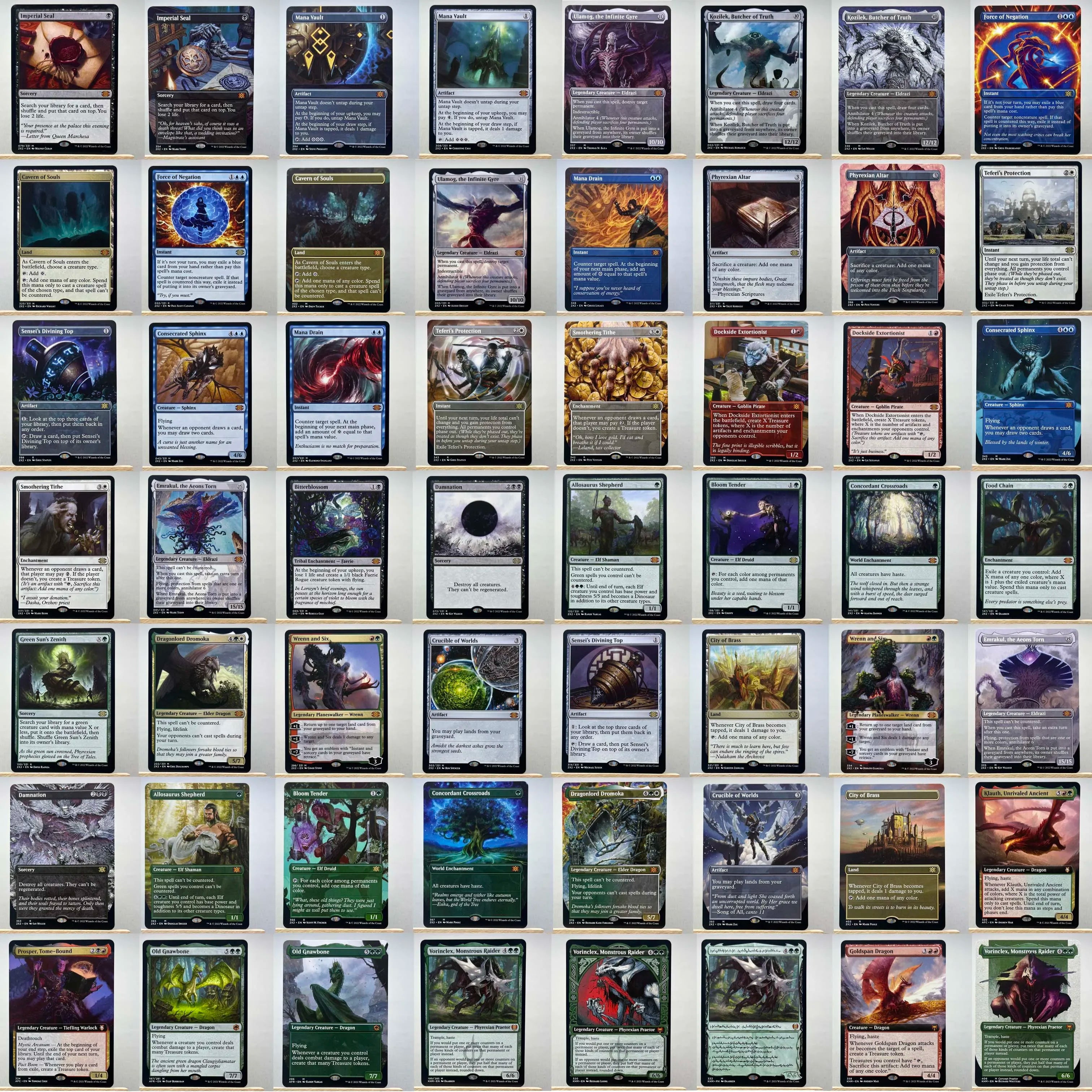 Ganze Reihe TCG-Karten für Heimspiel-Proxy: Magical Power 9 Beta Fetch Lands, VMA Dual, Schockländer, Der Eine Ring, Sammel-Sol Ring