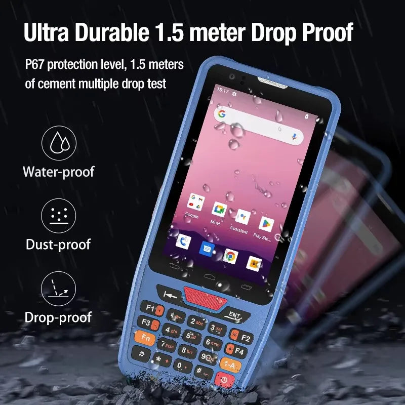 IP67 4 Zoll wasserdichter robuster Industrie-PDA Handheld Android PDA Tragbares Datenterminal NFC Datensammler für Inventur