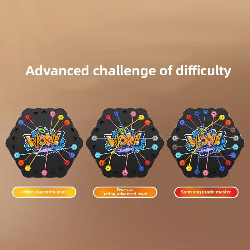 Kinder Seilknoten Puzzle Brettspiel Farbige Linie Gedrehte Verbundene Seile Logik Denkspiel Tischspiel Eltern Kind Interaktives Spielzeug
