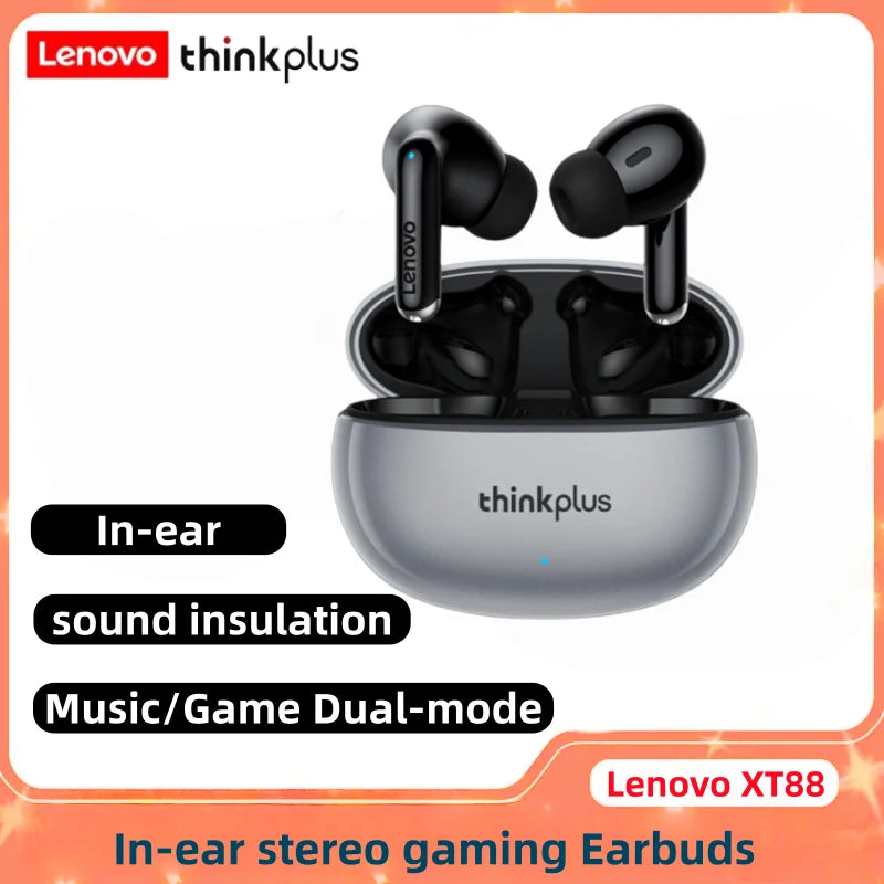 Lenovo Thinkplus XT88 in Ear Bluetooth Earphones with Dual Microphones, Stereo Noise Reduction, Bass HIFI Touch Earbuds Hauptbild