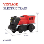 Elektrische Zuglokomotive Magnetisches Auto Druckguss-Modell Steckplatz passend für alle Marken Holzzugschienenbahn für Kinder Spielzeug W02