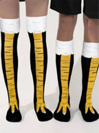 Lustige Verrückte Hühnerfuß-Socken Unisex - Neuartige Kniestrümpfe Witziges Geschenk