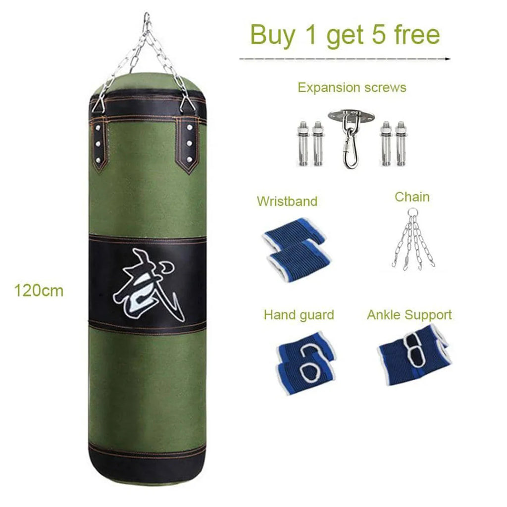Schwerer Sandsack mit Deckenhaken, Stahlkette, zum Aufhängen, für Erwachsene, Muay Thai, MMA, Taekwondo, Heimtraining