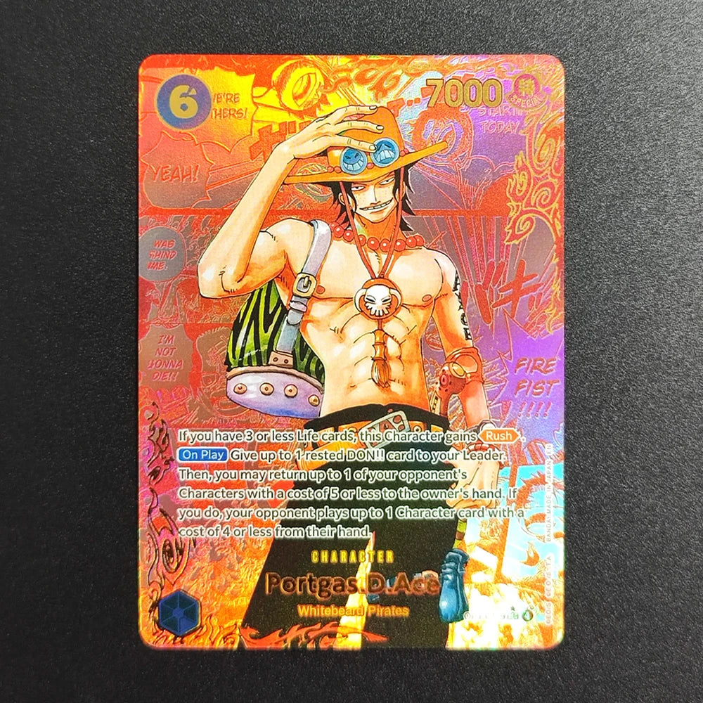28 Stil DIY ONE PIECE CARD Game Luffy Sanji ACE Zoro Shanks Nami Teach Sabo Manga Alt Art SEC Englische Sammlung Anime Karten