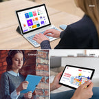 Android 15 Tablet, 10,0-Zoll-Bildschirm, Quad-Core-Prozessor, 12 GB RAM (3 GB+9 GB), 64 GB Speicher, 2MP+8MP Dual-Kameras, 6000 mAh