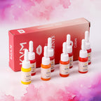 KVM 8 Farben 5ML Lippen-Tattoo-Tinte Microblading-Tinten Semi Permanent Make-up Pigment Tattoo-Tinte Body Art Lippenfarbe Tattoo Zubehör