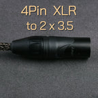 OPENHEART 16-adriges Kopfhörerkabel 1 zu 2 Klinken dual 3.5/2.5/4.4mm/XLR symmetrisches Kabel für HIFIMAN DENON Ersatzkabel 2m 3m