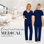 Niaahinn Scrubs Uniforms Sets Großhandel Medizinische Kasacks Stretch-Anzug Gesundheitswesen Pflegeuniform Unisex OP-Kasacks Damen Herren
