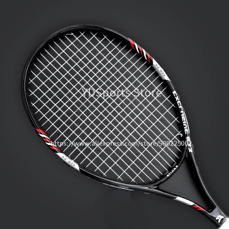 Professional Unisex Carbon Fiber Tennis Racket With Bag Training Paddle Rackets For Adult Men Women Ultra Light Racquet