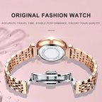 POEDAGAR Luxusuhr für Damen, wasserdicht, lässige Quarzuhr für Damen, hochwertige elegante Damenuhren, Damenuhr Reloj+Box