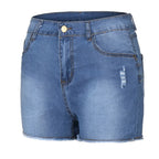 Damen High Waist Po-Lifting Jeans Shorts Ausgefranster Saum Stretchy Bodycon Jeans Shorts Sexy Sommer Club Hot Pants Streetwear 2026