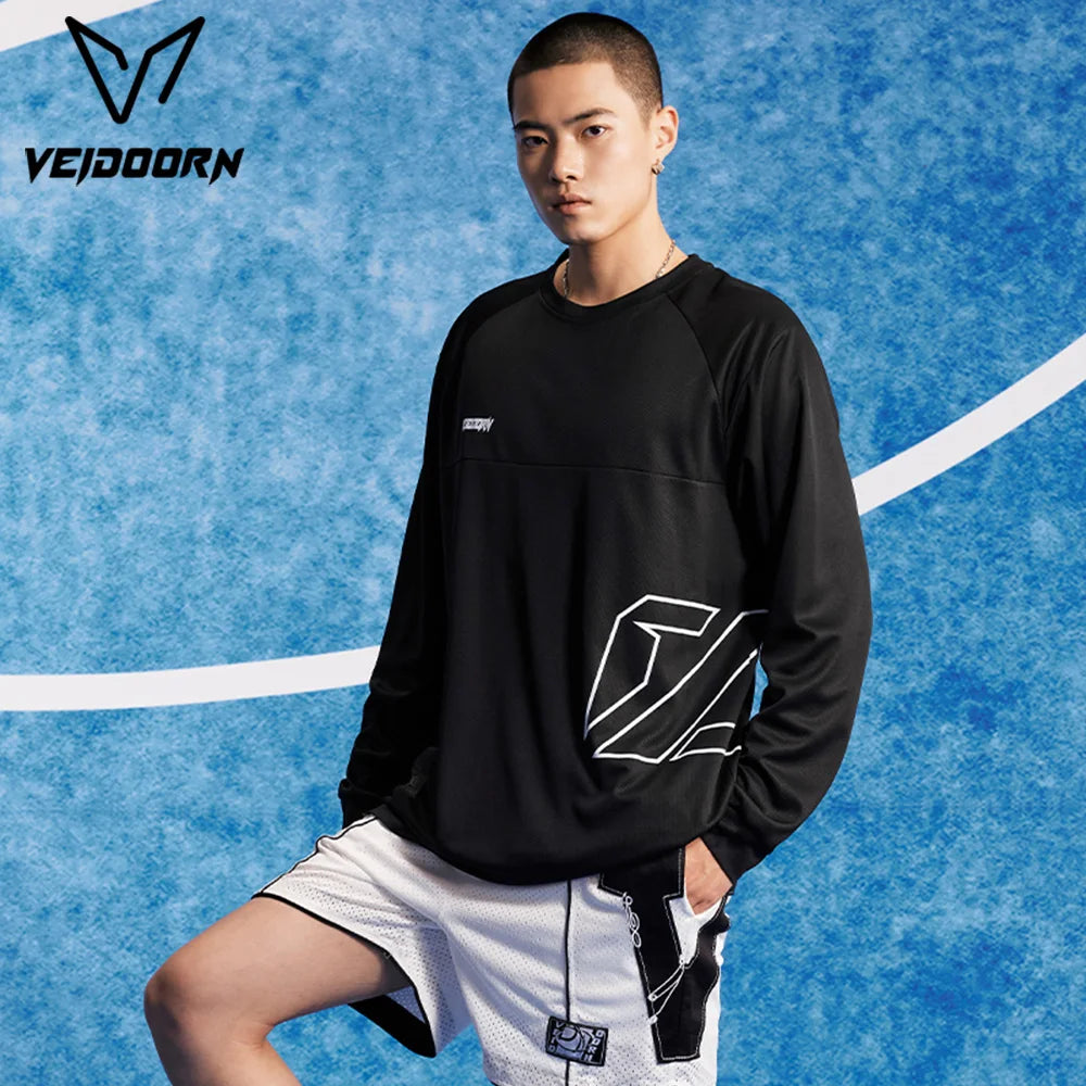 2025 Herren Quick Dry Workout T-Shirt Feuchtigkeitsableitendes Trainings-Top Gym Fitness Langarm Lauf-Basketball-Shirt Sportbekleidung