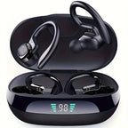 On-Ear LED Display Kopfhörer, Geräuschunterdrückende Ohrhörer, Tiefer Bass, Sport-Gamer, kabelloses Bluetooth Headset, wasserdicht mit HD Mikrofon