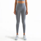 SOISOU Nylon Yogahosen Gym Leggings Damen Mädchen Fitness Weiche Strumpfhosen Hohe Taille Elastisch Atmungsaktiv Keine T-Linie Sporthosen