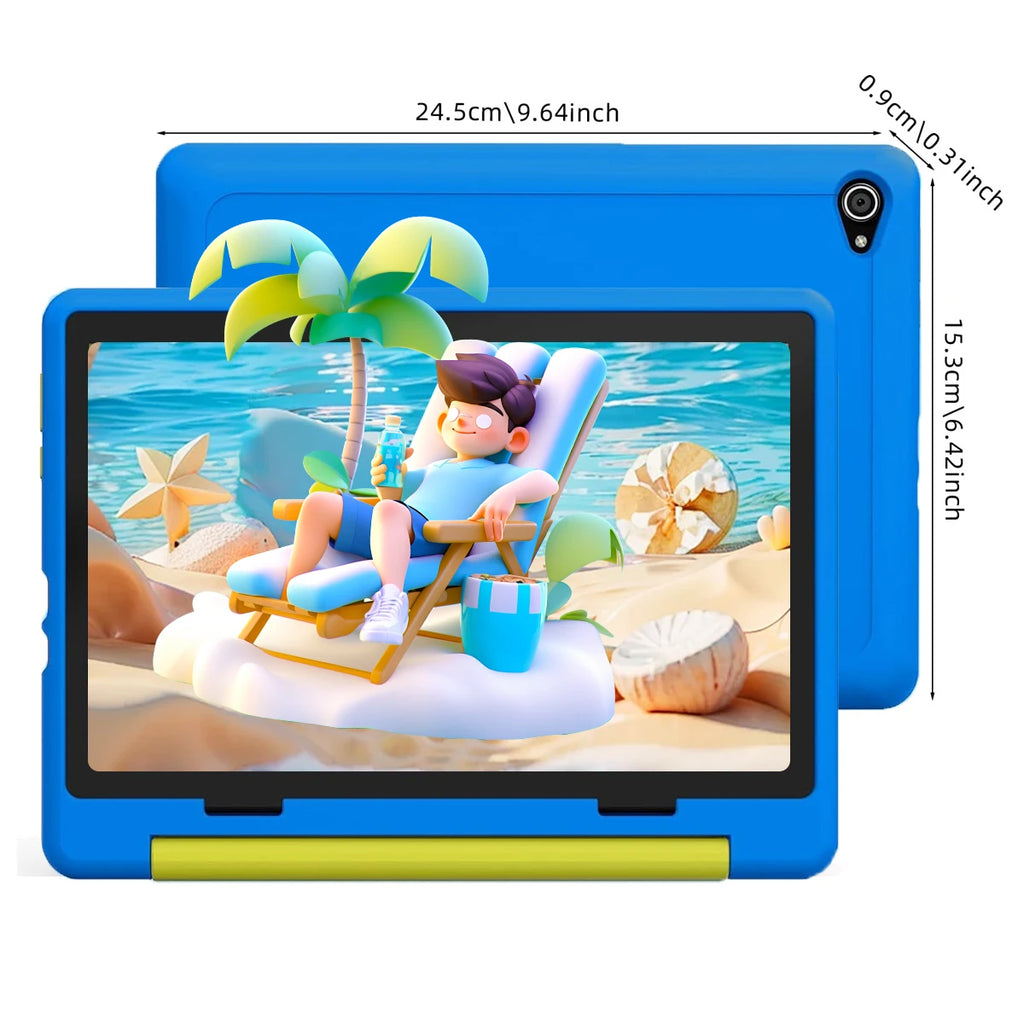Kinder-Tablet Android 15 Tablet für Kinder 10 Zoll 20GB+64GB 8-Kern mit Hülle 1TB TF erweiterbar für Kleinkinder Kinder Kindersicherung