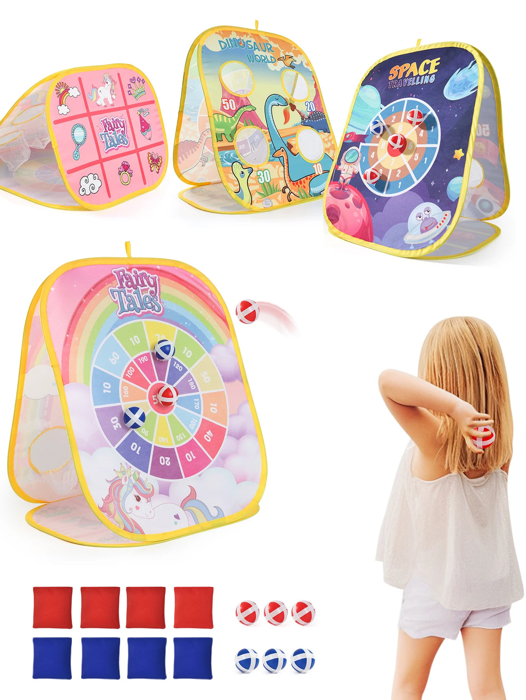 3-in-1 Bohnensackwurfspiel-Set für Kinder - Interaktives Eltern-Kind-Spielzeug für Schulsport, Geburtstag & Ostergeschenke