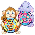 Tiere Dartscheibe Spiele für Kinder Montessori Ziel-Sportspiele Spielzeug mit 2 klebrigen Bällen Lernspiele für Kinder Jungen Mädchen
