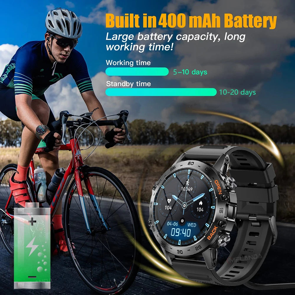 MEVADEN Steel 1,39 Zoll Herren Luxus-Smartwatch Bluetooth Anruf Sport-Fitness-Tracker Gesundheitsmonitor Smartwatch für Männer MD52