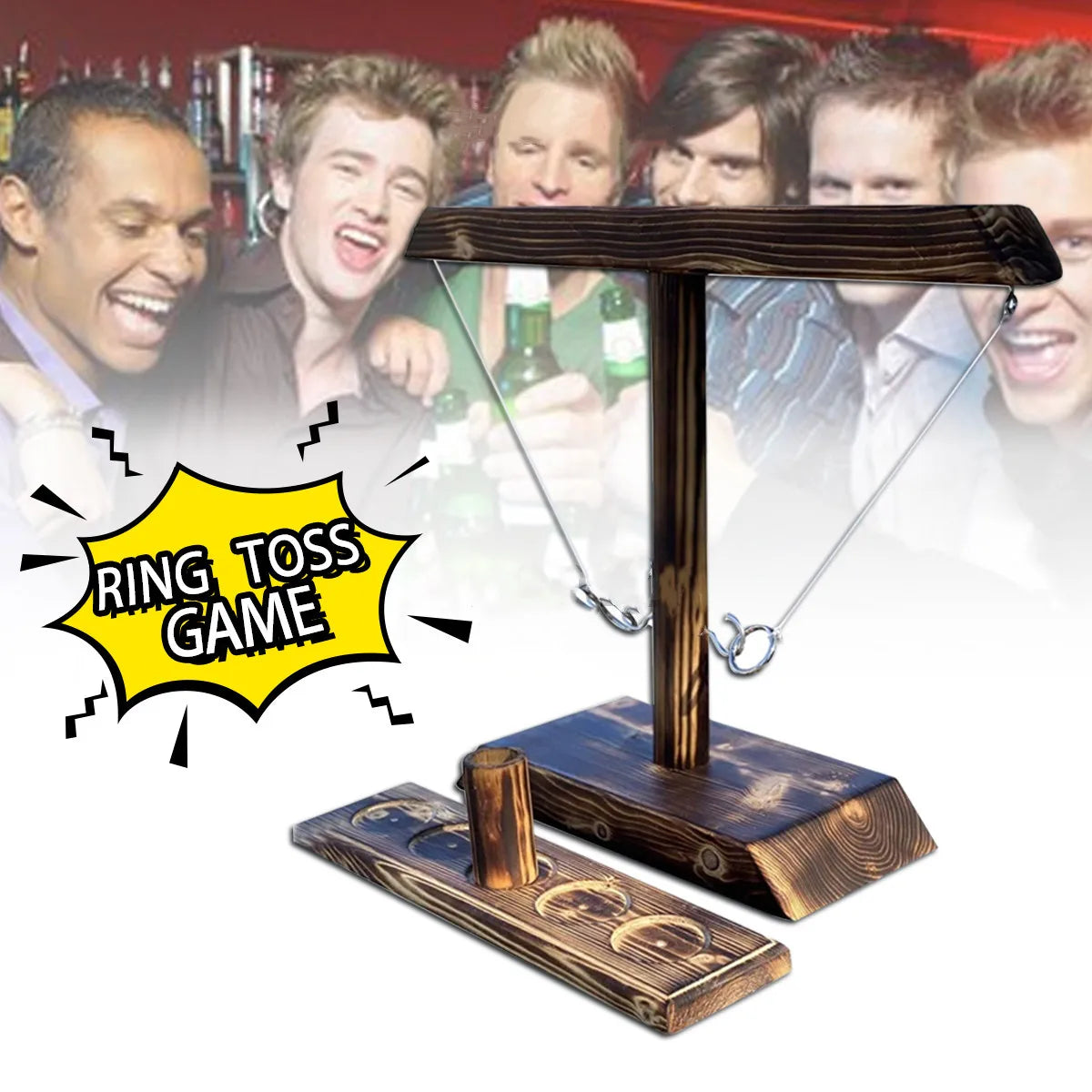 Family Party Toy Fast-paced Bar Drinking Ring Toss Game Adult Children Interactive Double Battle Throwing Home Board Game
