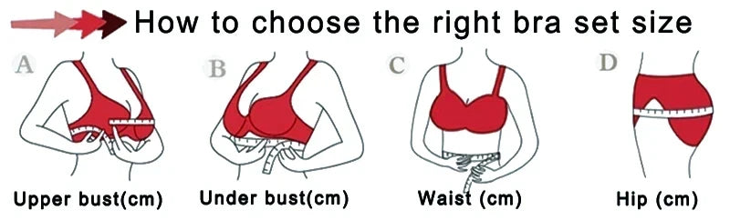Spitzen-Dessous-Set 3-teilig Transparenter BH Strumpfhalter Halbcup Push-up Unterwäsche für Damen
