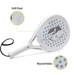 Padel-Tennisschläger, Padelschläger Carbonfaser mit EVA Memory Flex Foam Kern, leichter Padelschläger für Pop-Tennis