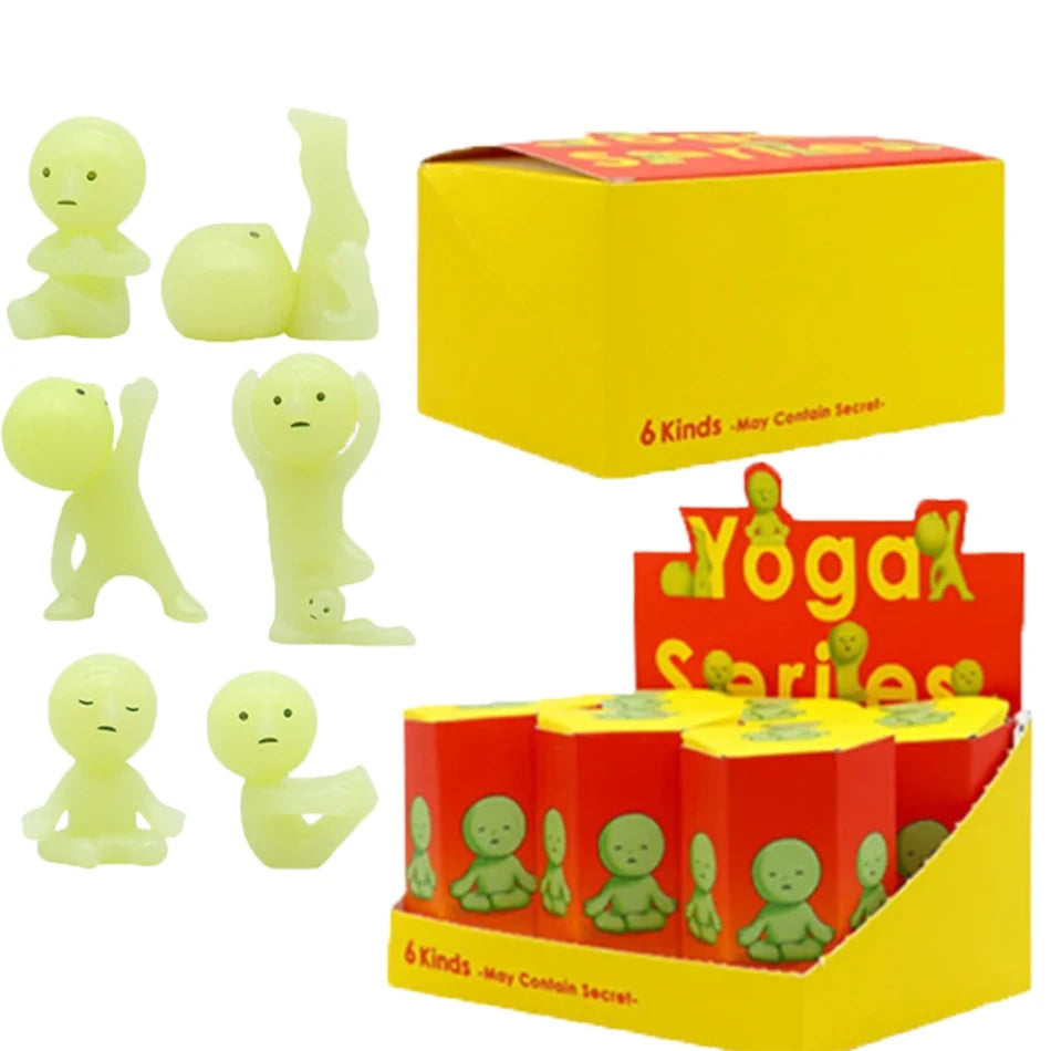 Eine Serie von Nachtleuchtenden Grünen Puppen Blind Mystery Box Actionfiguren Dekoration Desktop-Modell Spielzeug als Überraschungsgeschenk