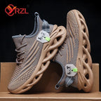 YRZL Herren Sportschuhe Laufen Schwarz Jogging Freizeit Sneaker Outdoor Atmungsaktives Mesh Damen Leichte Stoßdämpfung Schwarz Tennis