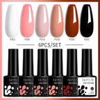 LILYCUTE 7ML 6PCS Neon Gel Nagellack Set fluoreszierend Farbwechsel Semi Permanent Soak Off Maniküre-Kit Nail Art Gel