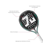 2025 Padel-Tennisschläger 12K Carbonfaser EVA Memory für Anfänger Hohe Qualität Balance Padel Schläger Runde Form Padel-Schläger