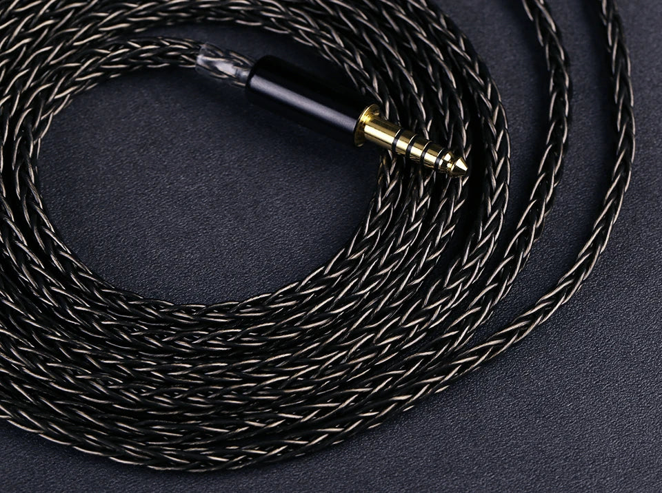 OPENHEART 16-adriges Kopfhörerkabel 1 zu 2 Klinken dual 3.5/2.5/4.4mm/XLR symmetrisches Kabel für HIFIMAN DENON Ersatzkabel 2m 3m