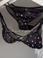 Französischer Stil Süßer Triangel-BH Lingerie Set Damen Satin Spitze Drahtlos Kleiner Busen Raffiniert Dünner Stoff Sexy Weiche Unterwäsche S-XL