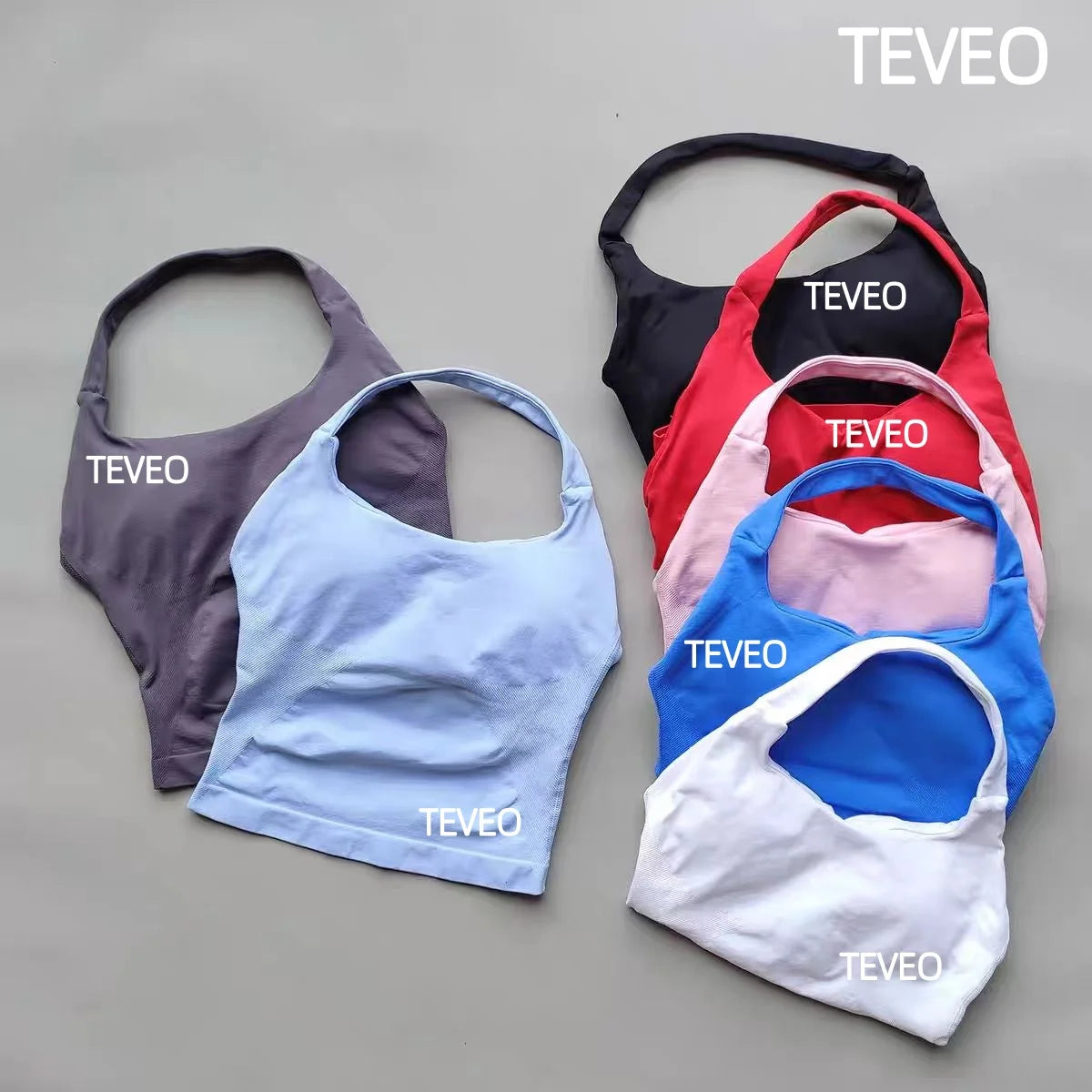 2025 TEVEO Neuer hochfester, elastischer BH, vollständig Neckholder, rückenfrei, Yoga Zweitbild